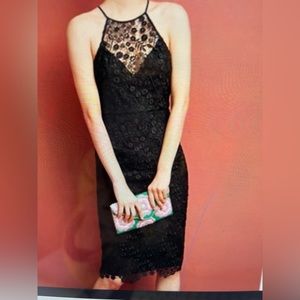 NWT! Yumi Kim Delilah Lace Halter Dress Black Size XS